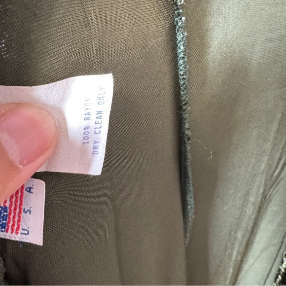 Vintage Double D Ranch Green Velvet Maxi Dress Western Pearl Snap Studded XS - Picture 6 of 16